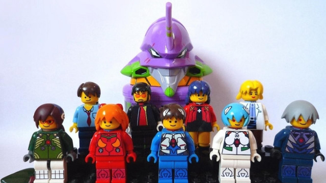 Legos row tabletop white background free wallpaper for desktop - medium preview image