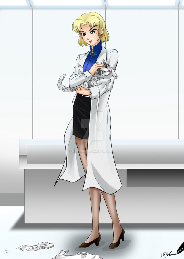 Woman bird white coat black free wallpaper for mobile - medium preview image