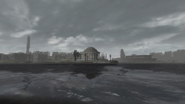 Large building water city skyline free wallpaper for desktop - medium preview image