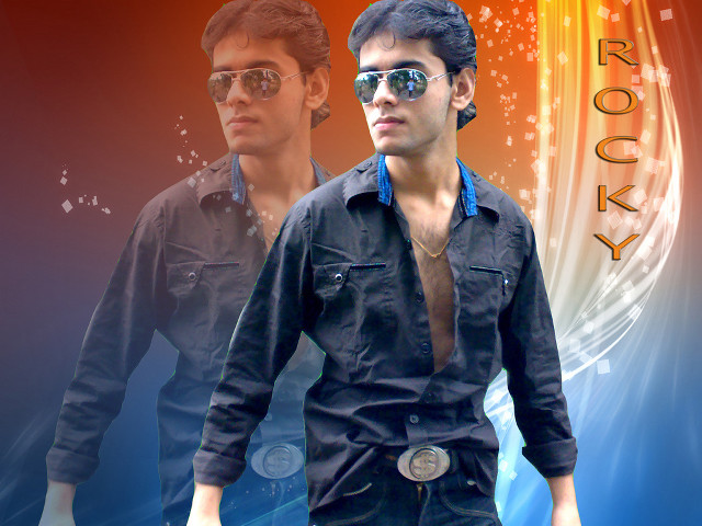 Man sunglasses blue shirt gold free wallpaper for desktop - medium preview image