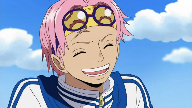 Man pink hair glasses smiling free wallpaper for desktop - medium preview image