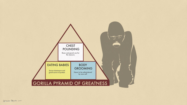 Gorilla pyramid greatness stages gorillaism free wallpaper for desktop - medium preview image