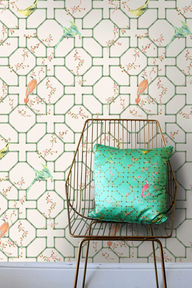 Green pillow metal chair bird free wallpaper for mobile - medium preview image