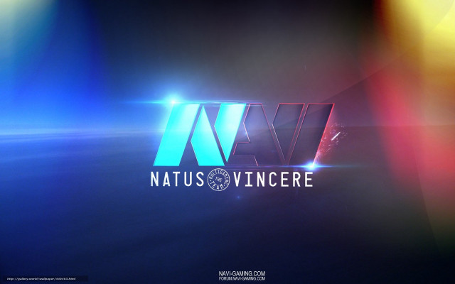 Natus vincere logo dark background free wallpaper for desktop - medium preview image