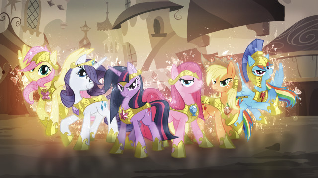 Little ponies street corner castle free wallpaper for desktop - medium preview image