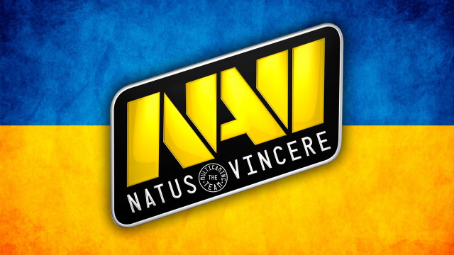Natus vincere logo blue yellow free wallpaper for desktop - medium preview image