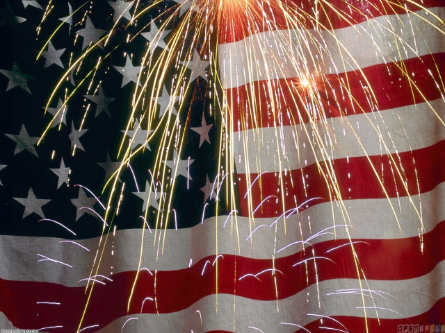Flag fireworks background image celebration free wallpaper for desktop - medium preview image
