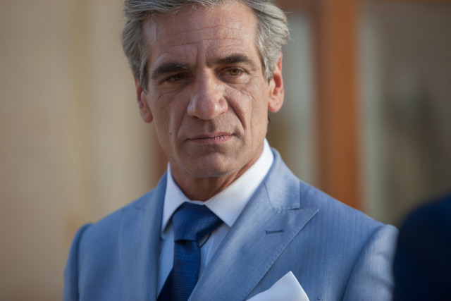 Man suit tie looking outside free wallpaper for desktop - medium preview image