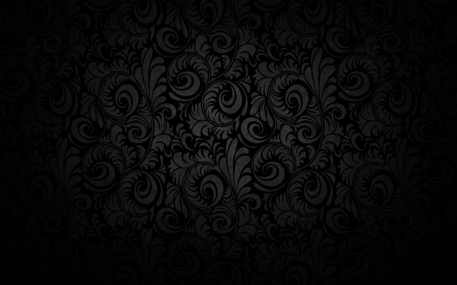 Black wallpaper swirls leaves pattern #8 free wallpaper for desktop - medium preview image