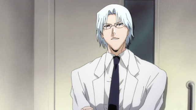 White hair glasses formal male free wallpaper for desktop - medium preview image