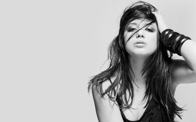 Woman long hair leather gloves #2 free wallpaper for desktop - medium preview image