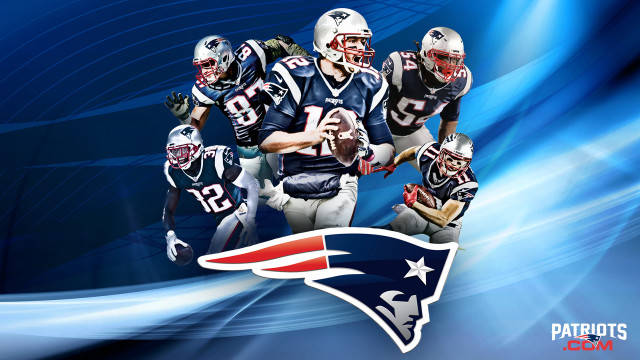New england football players running free wallpaper for desktop - medium preview image