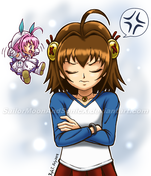 Girl arms crossed cartoon character free wallpaper for tablet - medium preview image