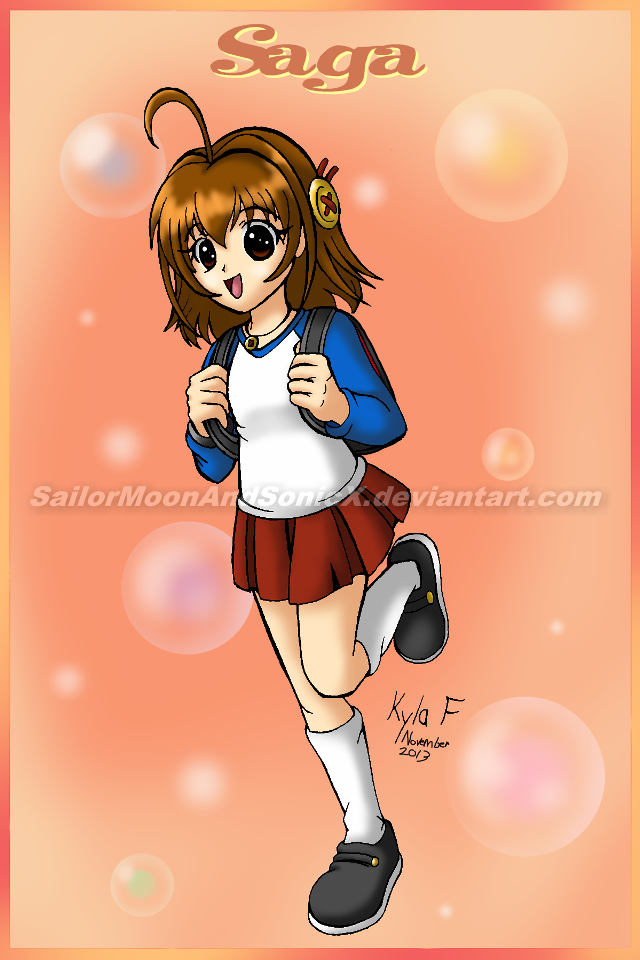 Girl skirt jacket name tag free wallpaper for mobile - medium preview image