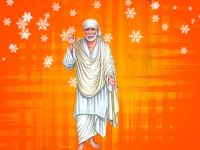 Man white clothes snowflakes orange free wallpaper for desktop - medium preview image