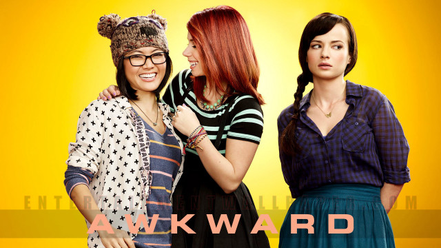 Three women yellow background awkward free wallpaper for desktop - medium preview image