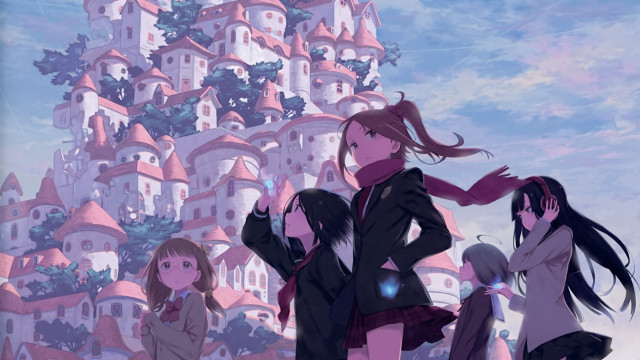 People castle sky clouds group free wallpaper for desktop - medium preview image