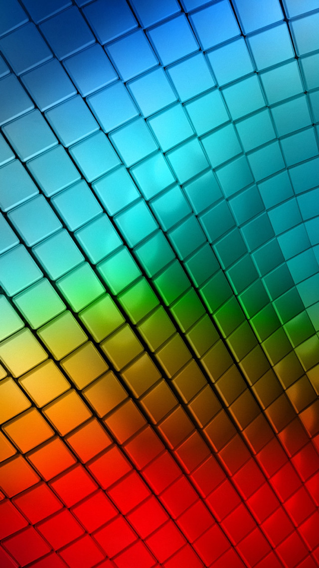 Colorful grid honeycomb brick poolside free wallpaper for mobile - medium preview image