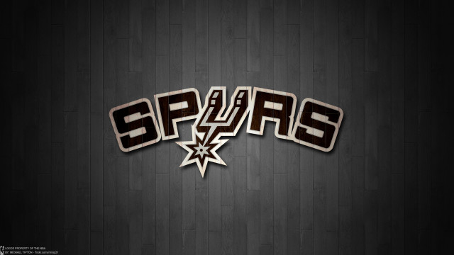 Spurs logo wood paneling dark free wallpaper for desktop - medium preview image