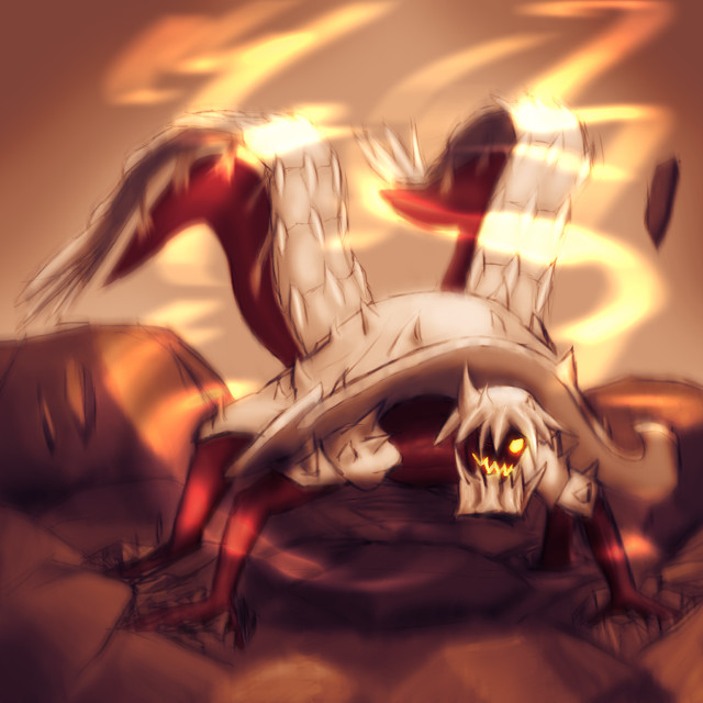 Demon attacking demon claws raised free wallpaper for tablet - medium preview image