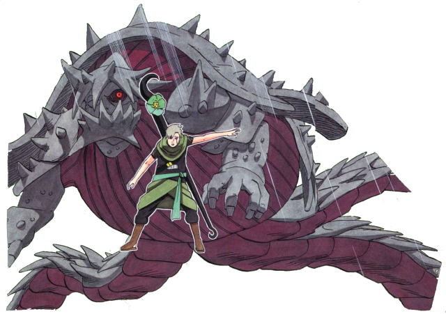 Cartoon man dragon sword demon free wallpaper for desktop - medium preview image