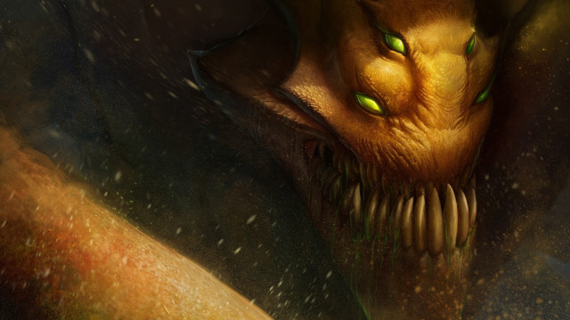 Dragon closeup green eyes yellow free wallpaper for desktop - medium preview image