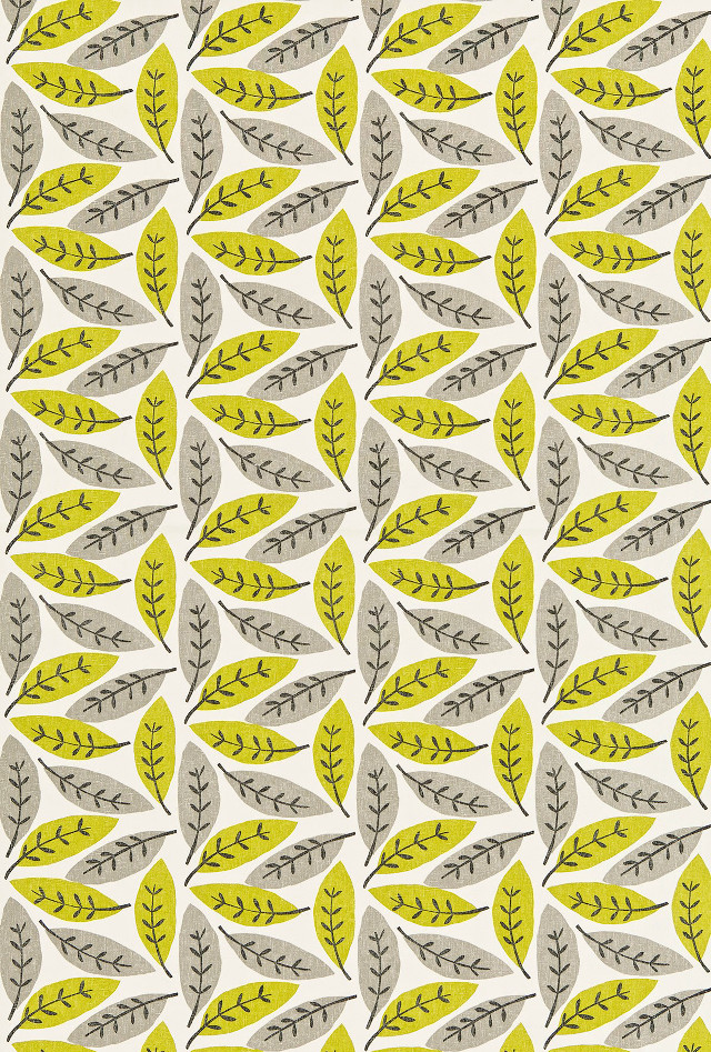 Leaves pattern white background yellow free wallpaper for mobile - medium preview image