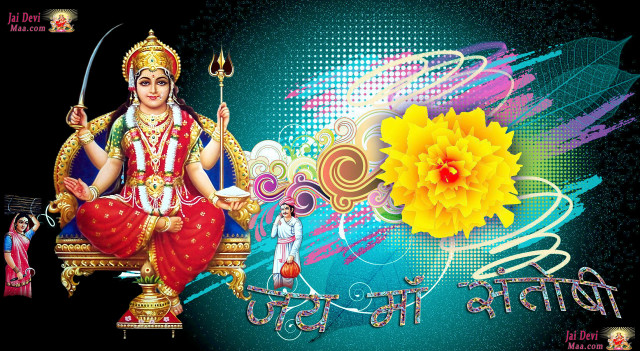Hindu god colorful flower happy free wallpaper for desktop - medium preview image