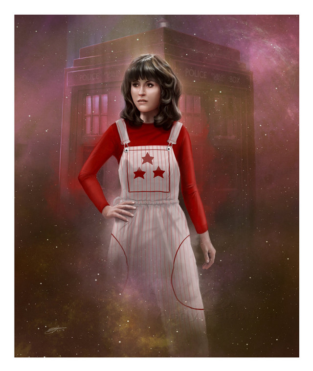 Woman red white dress tardish free wallpaper for mobile - medium preview image