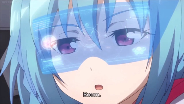 Girl blue hair blue mask free wallpaper for desktop - medium preview image