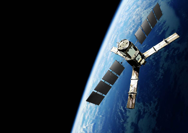 Satellite from space artists rendering free wallpaper for desktop - medium preview image
