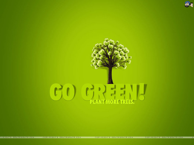 Green wall tree go green free wallpaper for desktop - medium preview image