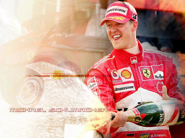 Champagne spraying man red racing free wallpaper for desktop - medium preview image