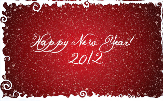 Red white new year card free wallpaper for desktop - medium preview image