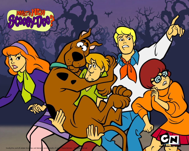 Cartoon group people dog man free wallpaper for desktop - medium preview image