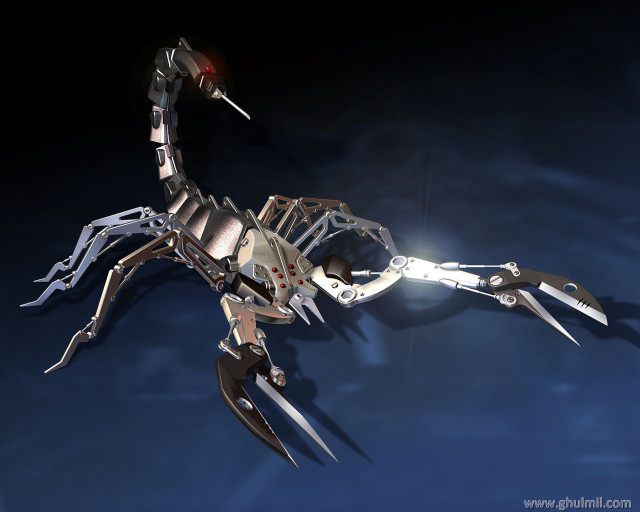 Robotic scorpion light saber claws free wallpaper for desktop - medium preview image