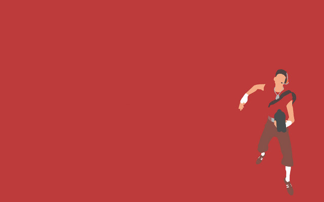 Man running red background red free wallpaper for desktop - medium preview image