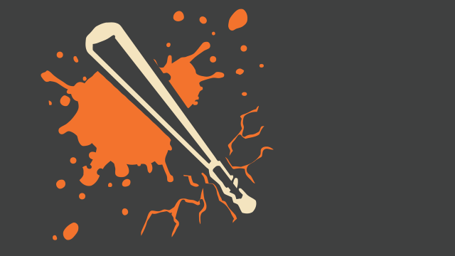 Baseball bat paint splatter black free wallpaper for desktop - medium preview image