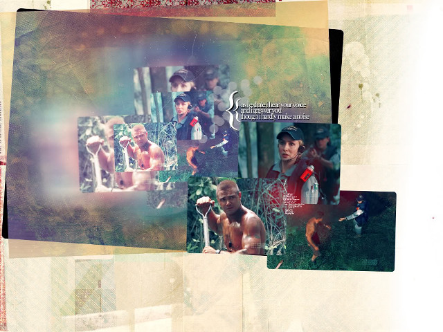 Man woman red shirt collage free wallpaper for desktop - medium preview image