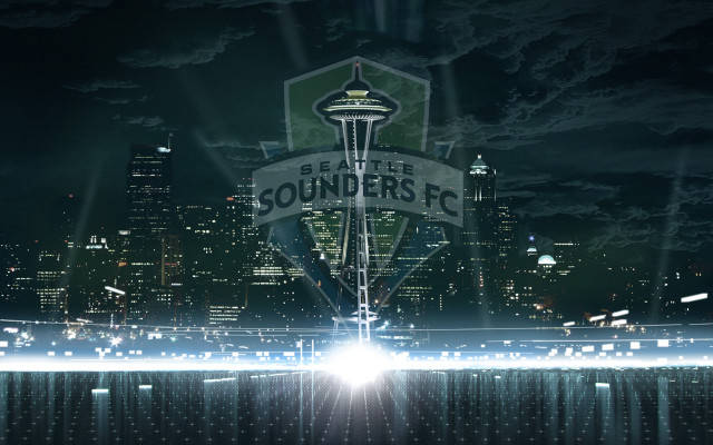 City skyline sounders fc sign free wallpaper for desktop - medium preview image