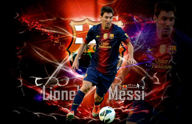 Man blue uniform kicking soccer free wallpaper for desktop - medium preview image