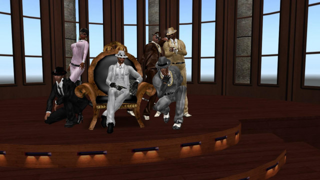 Group people wooden stage room free wallpaper for desktop - medium preview image