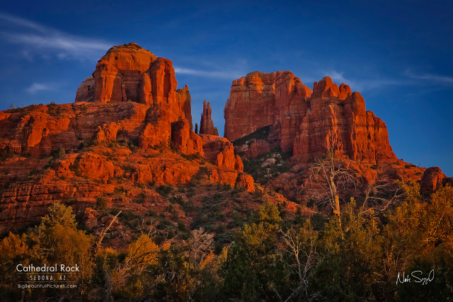 Mountain red rocks trees blue free wallpaper for desktop - medium preview image