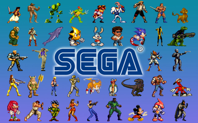 Video game characters sega collage free wallpaper for desktop - medium preview image