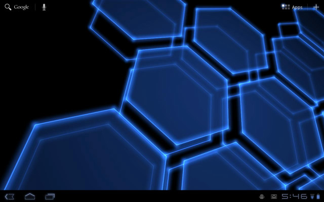 Blue background hexagonal shapes pattern free wallpaper for desktop - medium preview image