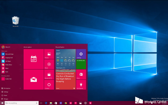 Windows 10 start screen start free wallpaper for desktop - medium preview image