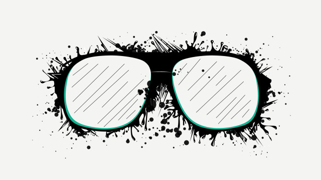 Glasses paint splash black frame free wallpaper for desktop - medium preview image