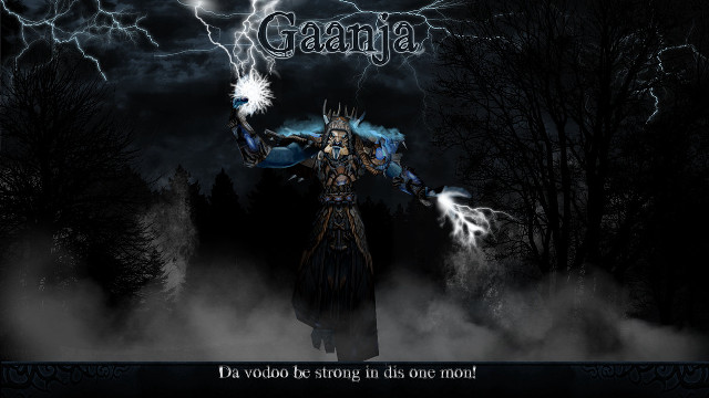 Woman demon face holding lightning free wallpaper for desktop - medium preview image