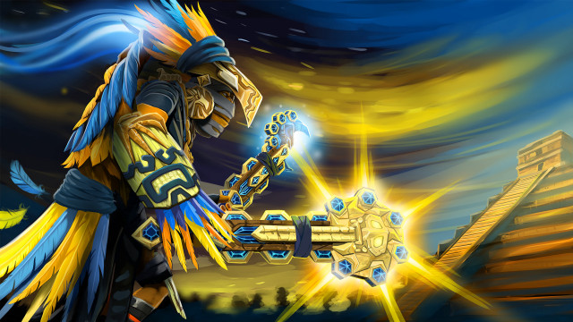 Man sword bird arm painting free wallpaper for desktop - medium preview image