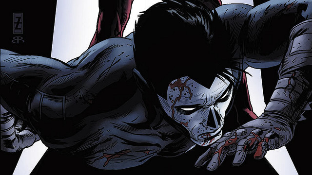 Man costume falling building hands free wallpaper for desktop - medium preview image